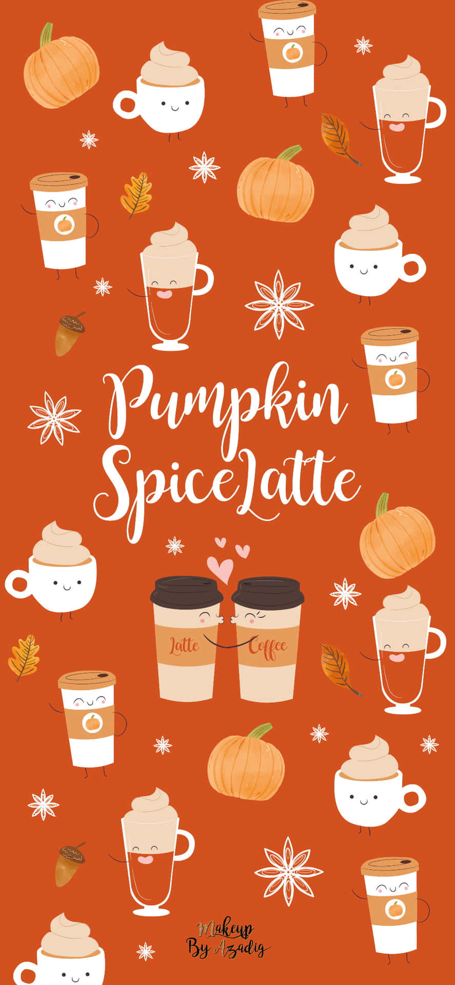Cute Pumpkin Iphone Latte Wallpaper