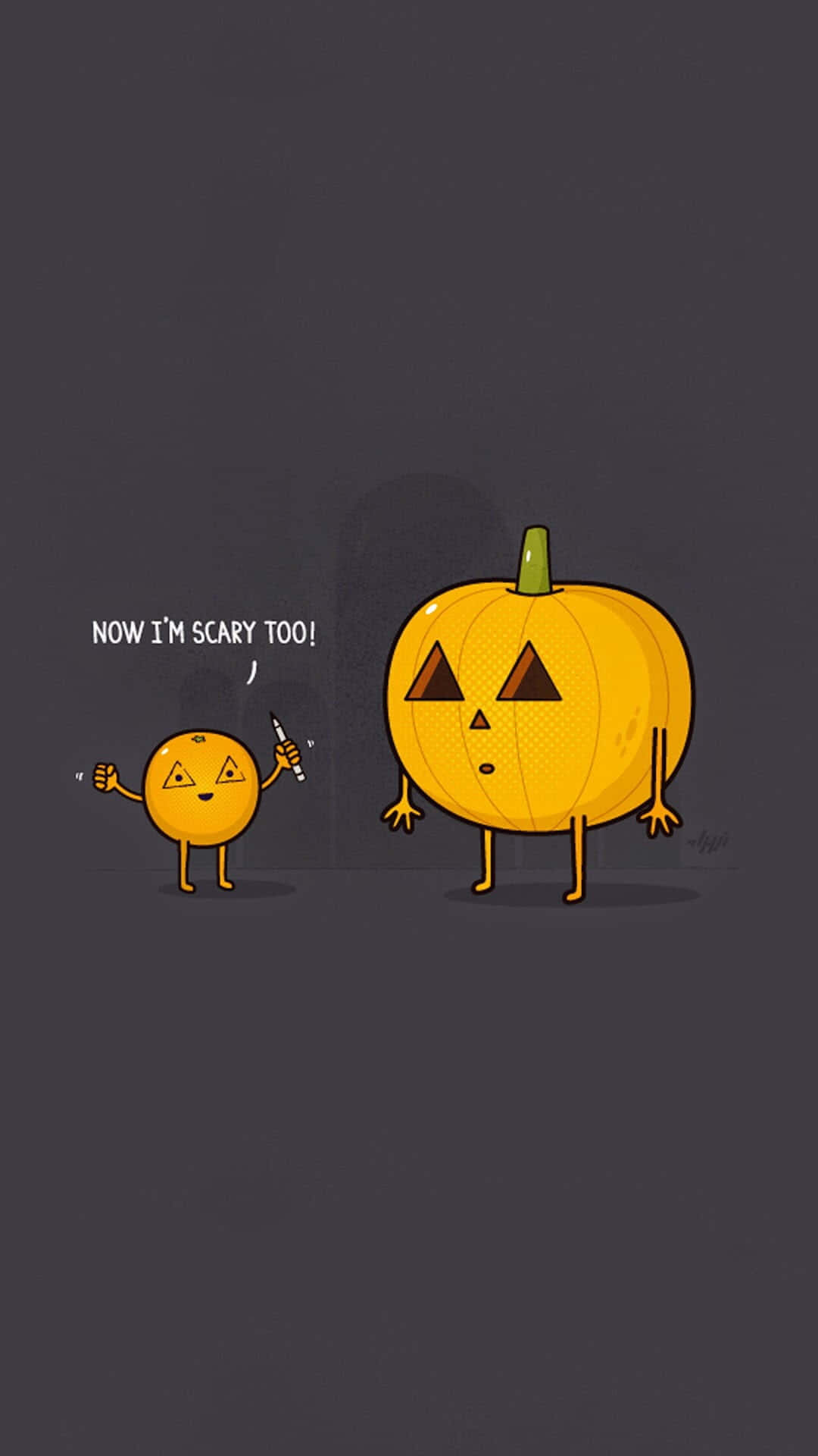 Download A Cartoon Pumpkin And A Pumpkin With The Words How I'm Not ...