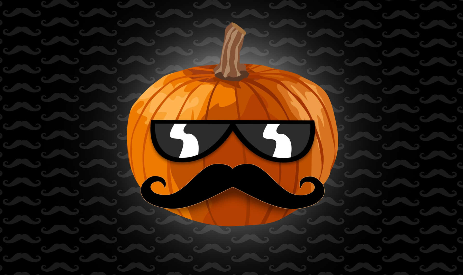 Cute Pumpkin With Mustache Picture