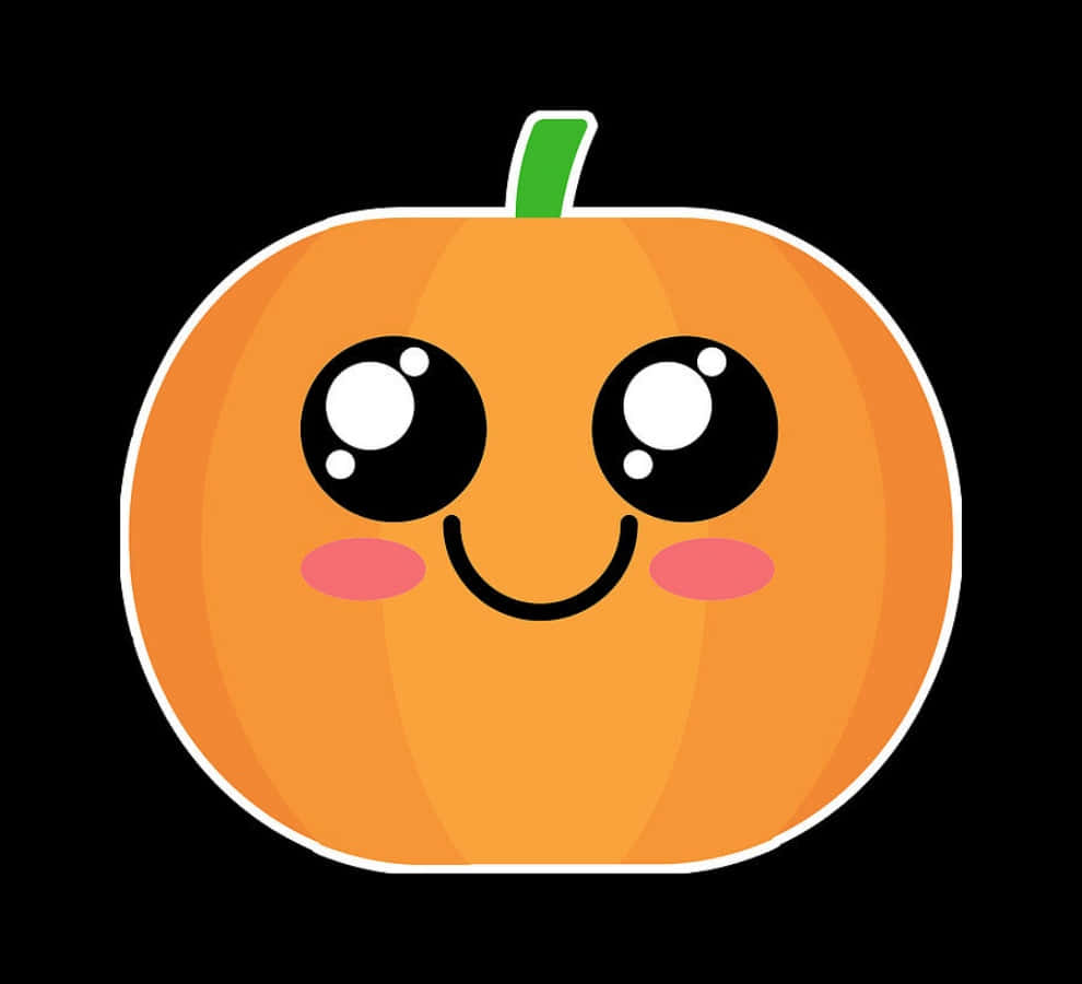 Smiling And Blushing Cute Pumpkin Picture
