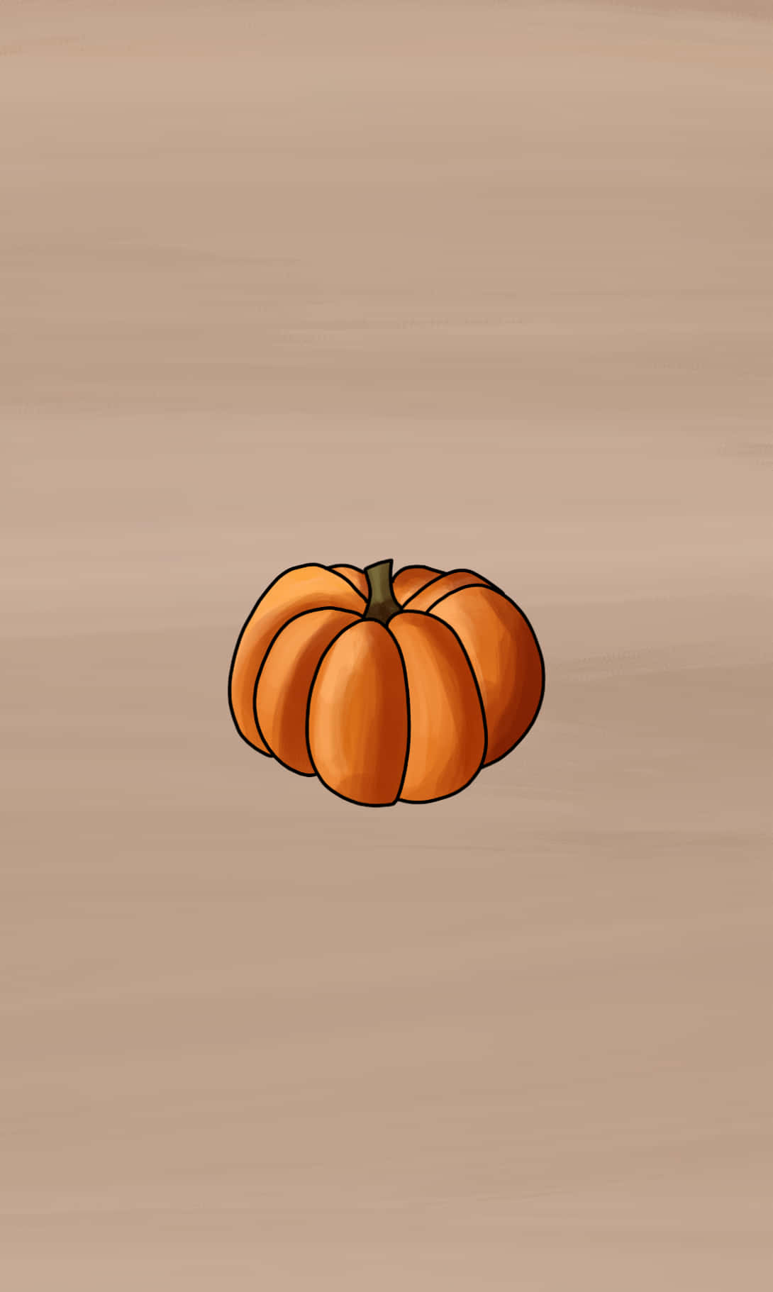 Minimalist Cute Pumpkin Art Picture