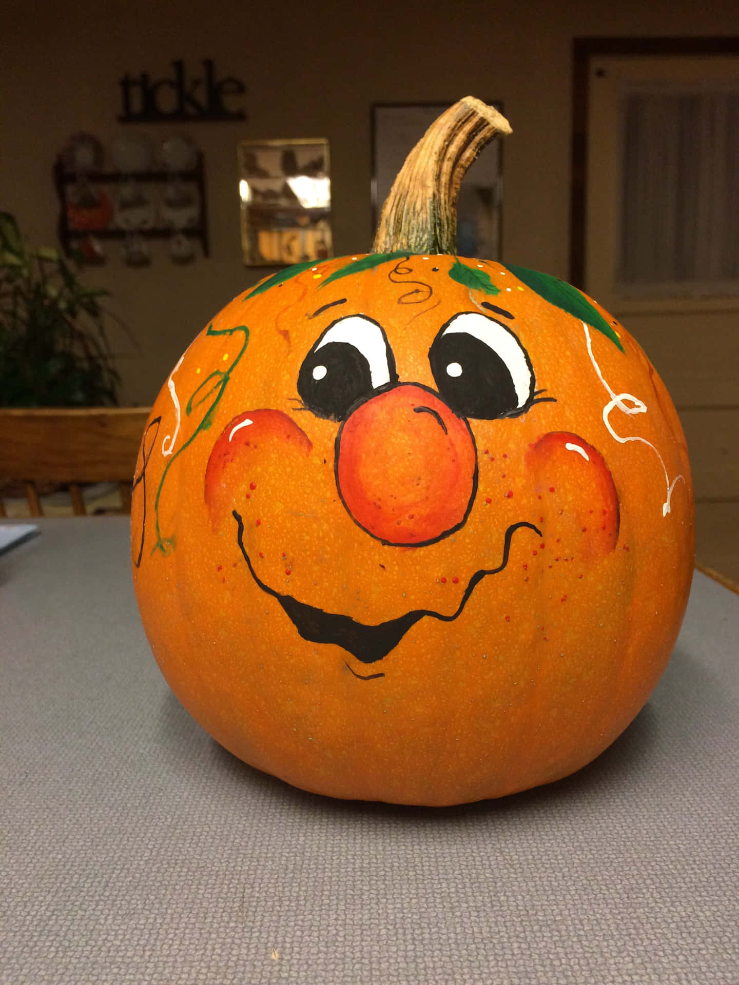 Cute Pumpkin Painted With Eyes Picture