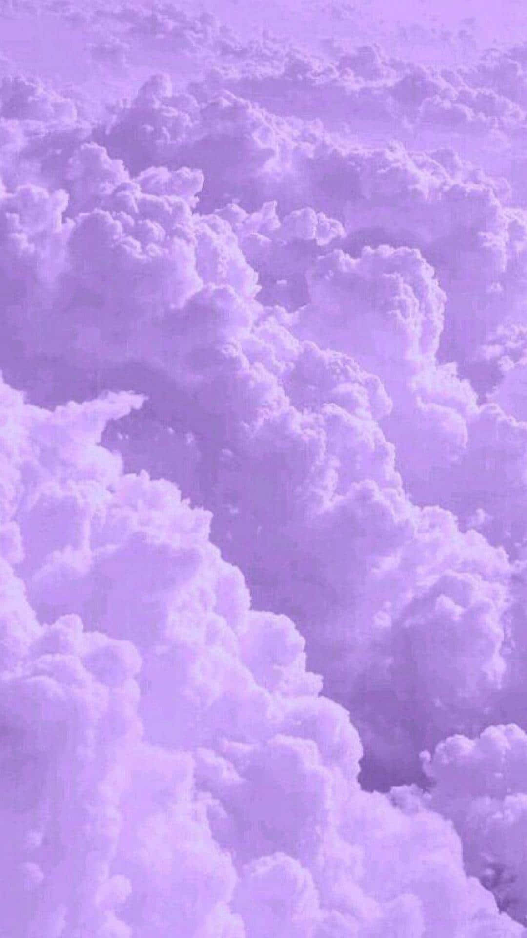 Cute Purple Aesthetic Fluffy Clouds Wallpaper