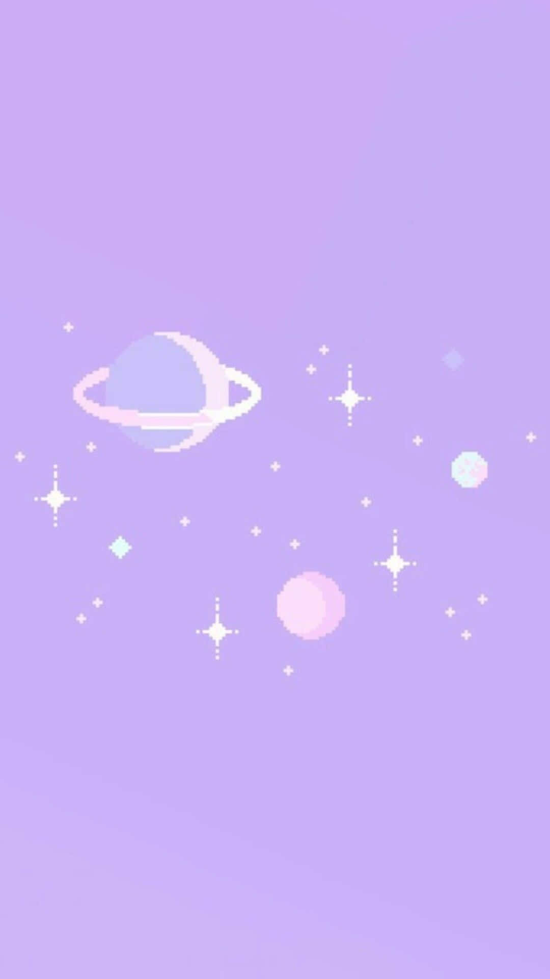 Lindoplaneta Píxel Violeta Estético Fondo de pantalla