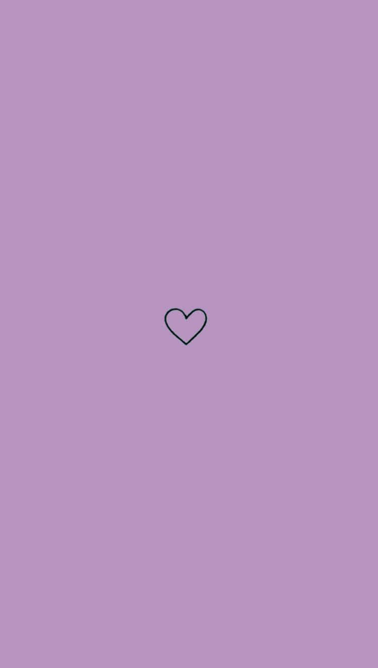 A Heart On A Purple Background