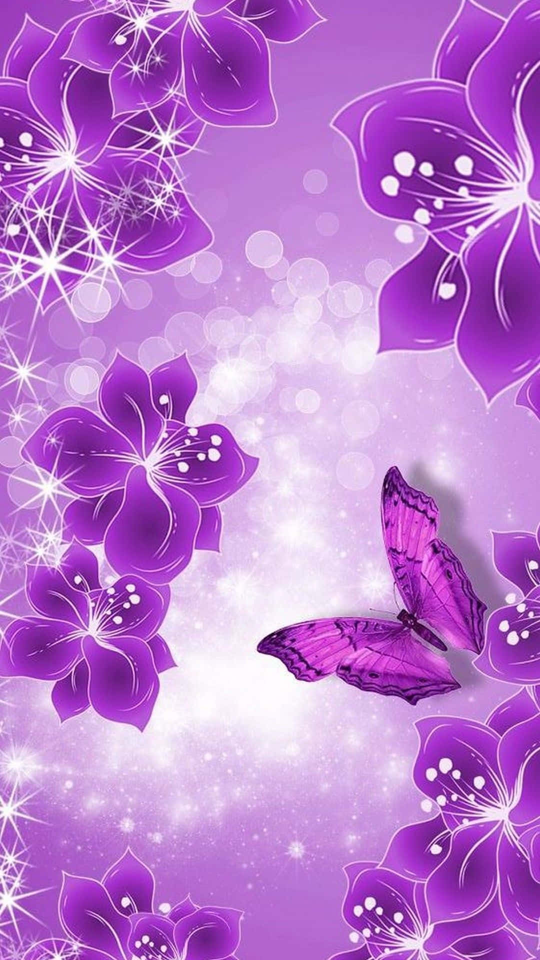 A Delicate Little Purple Butterfly. Wallpaper