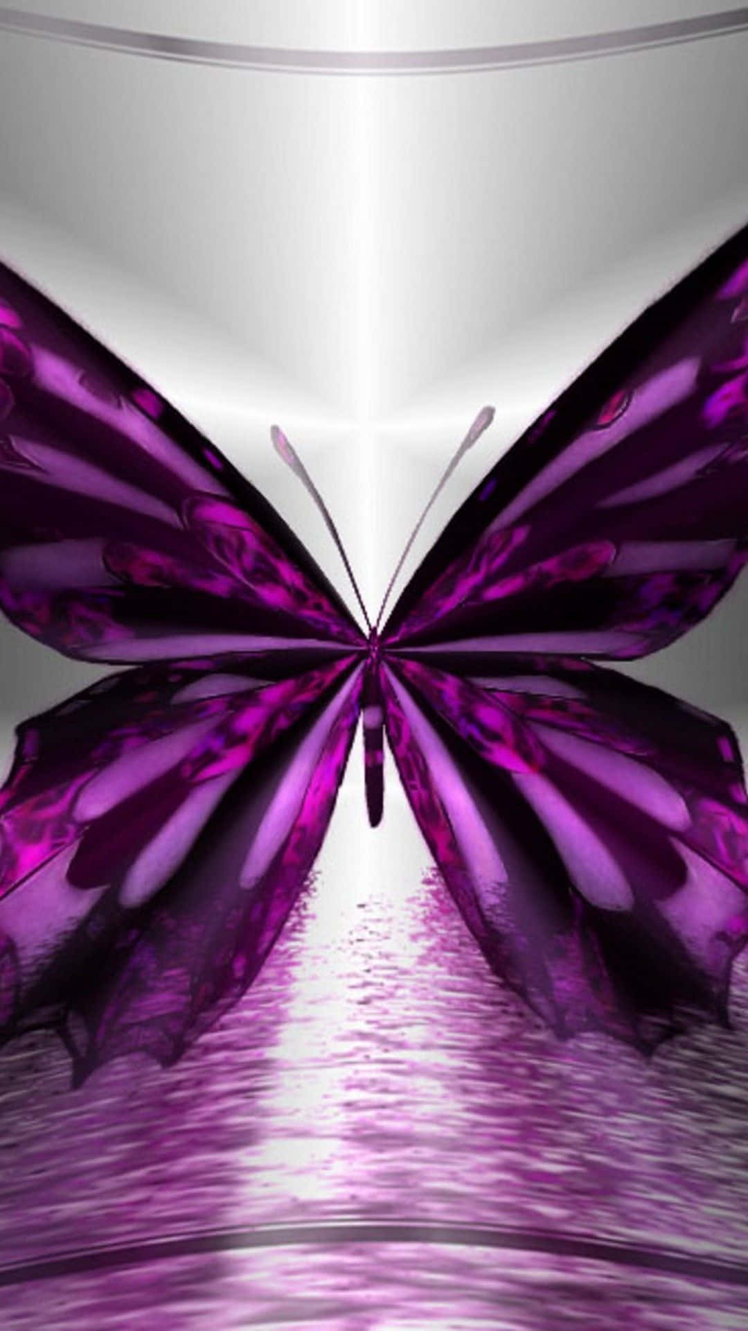 Cute Purple Butterfly Design Wallpaper