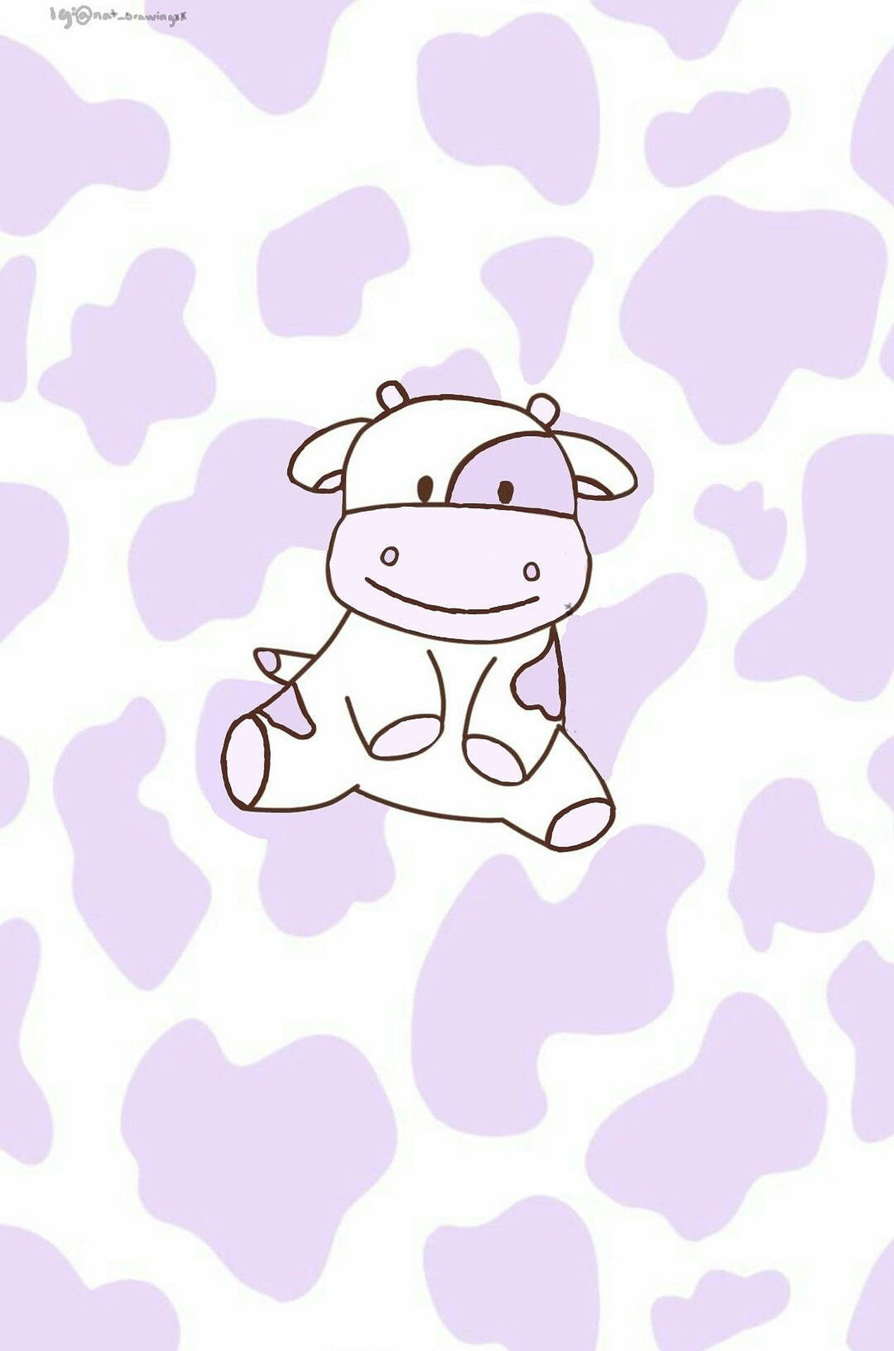 Pastel purple cow print aesthetic pattern  Poster for Sale by