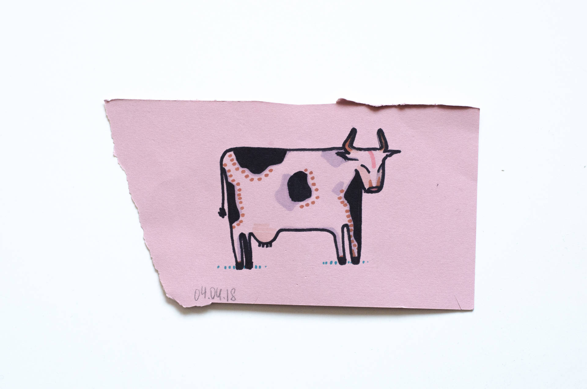 Cute Purple Pink Cattle Card Wallpaper