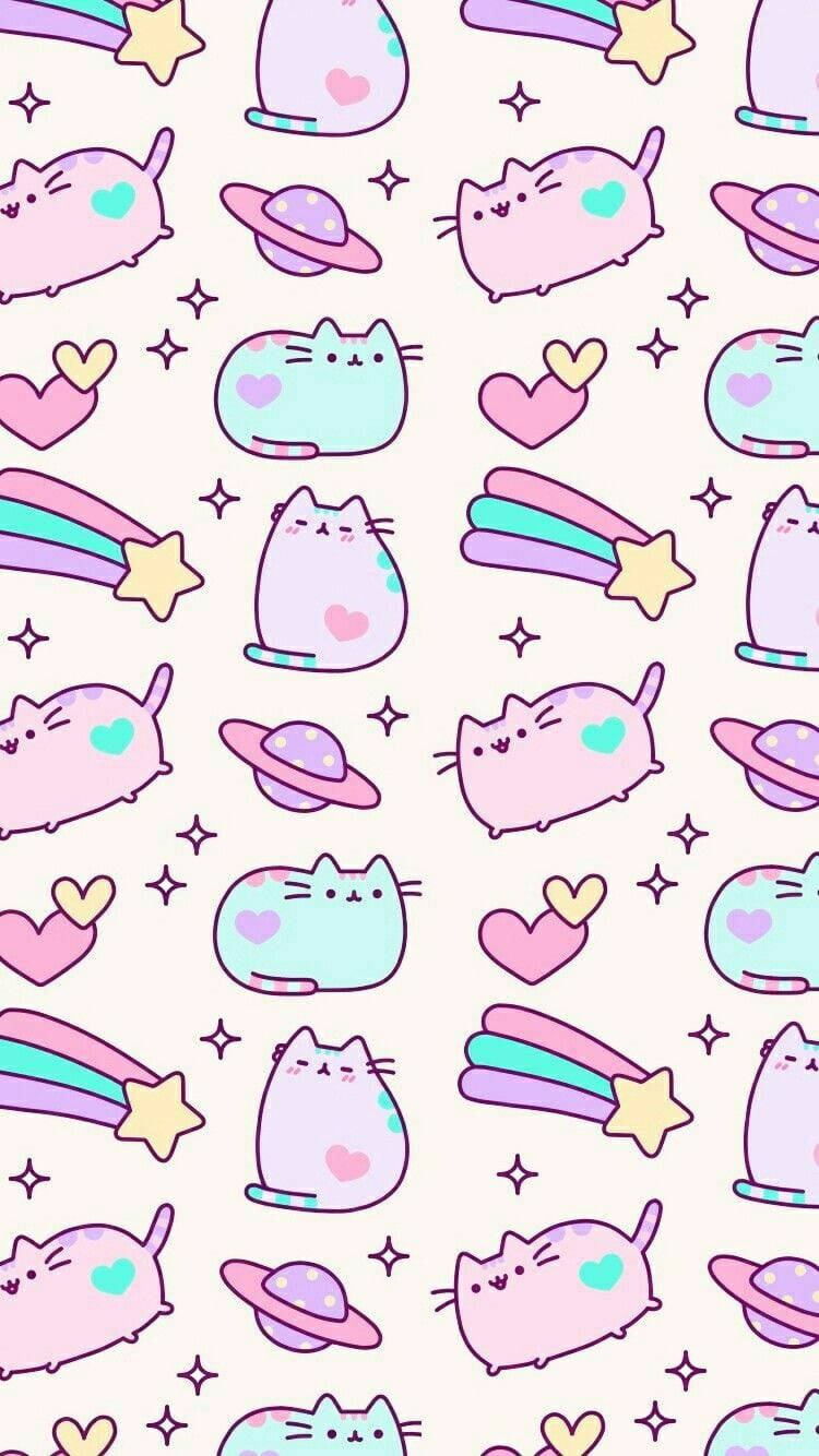 Cute Pusheens Tumblr Iphone Wallpaper