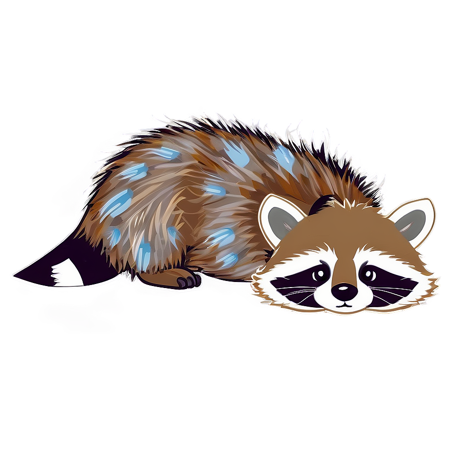 Download Cute Raccoon Illustration Png Xuj45 1109