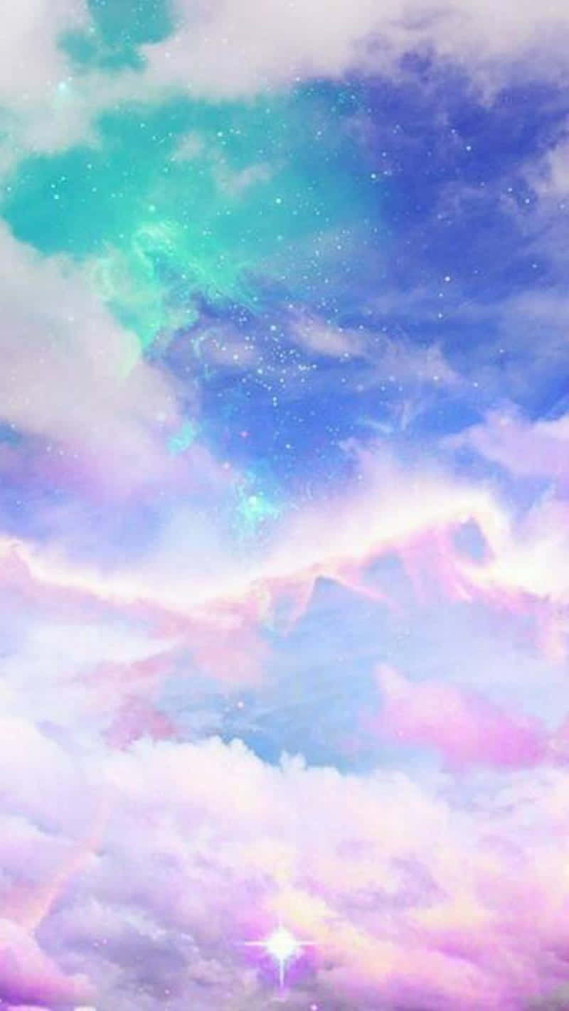 Färggladregnbåge Lysande På Himlen Wallpaper