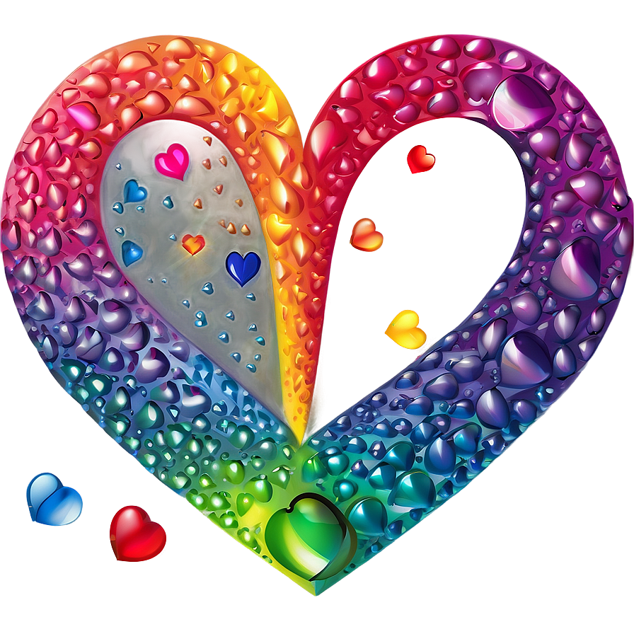 Cute Rainbow Heart Png 76 PNG