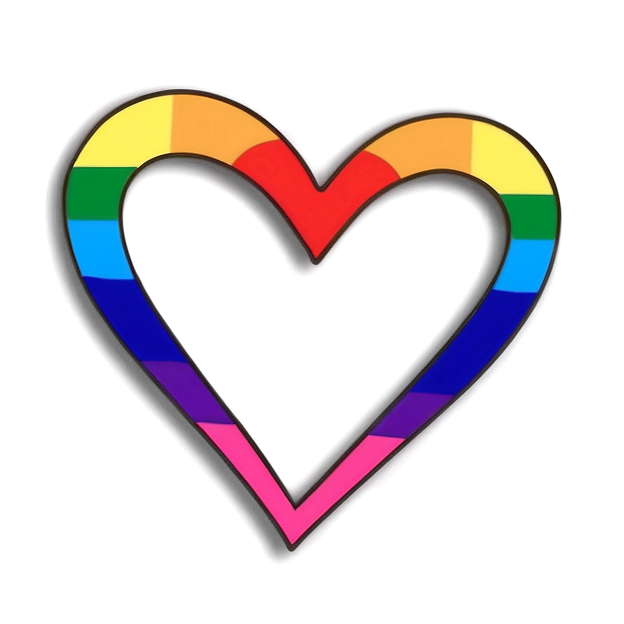 Cute Rainbow Heart Png Fmo PNG