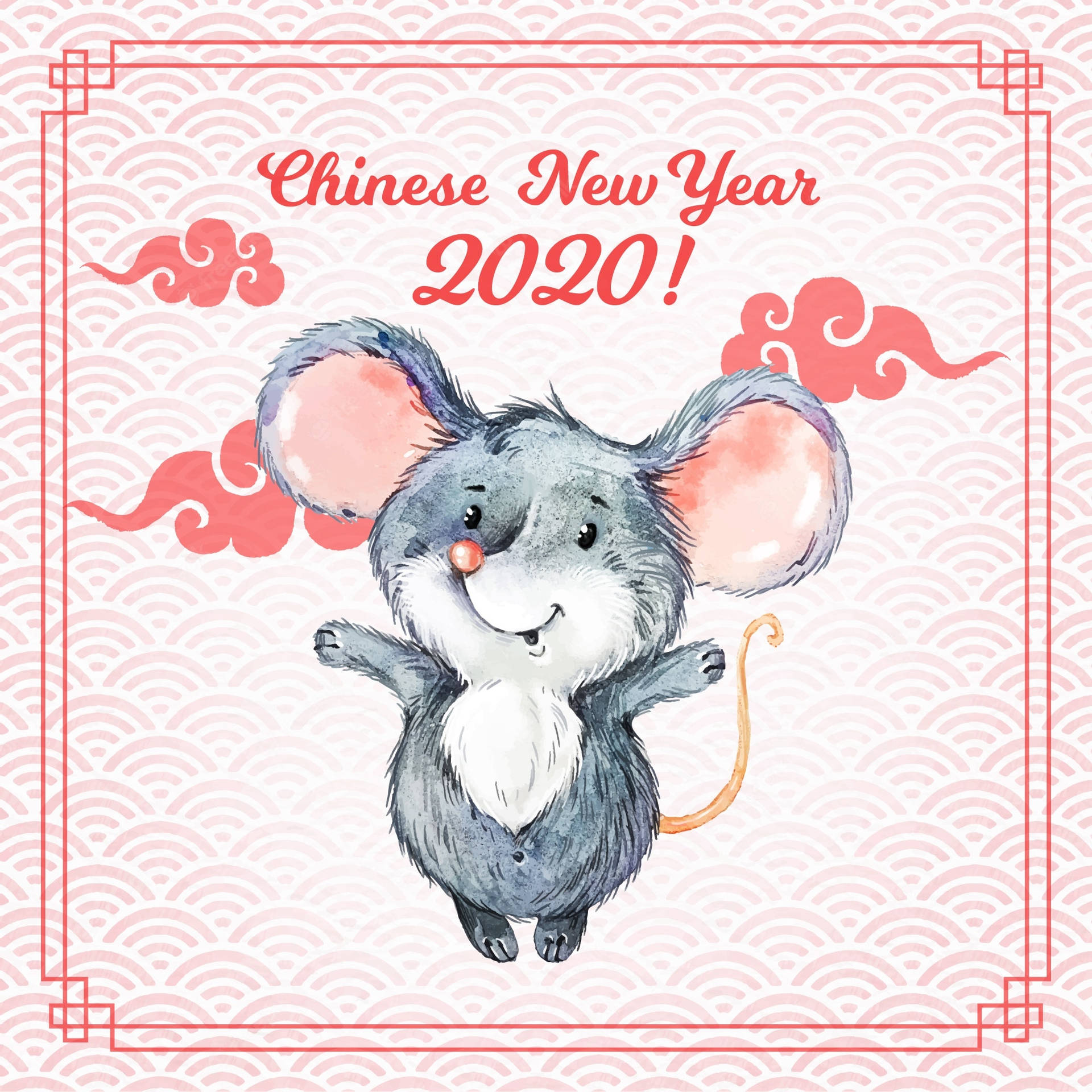 Cute Rate Chinese New Year 2020 Wallpaper