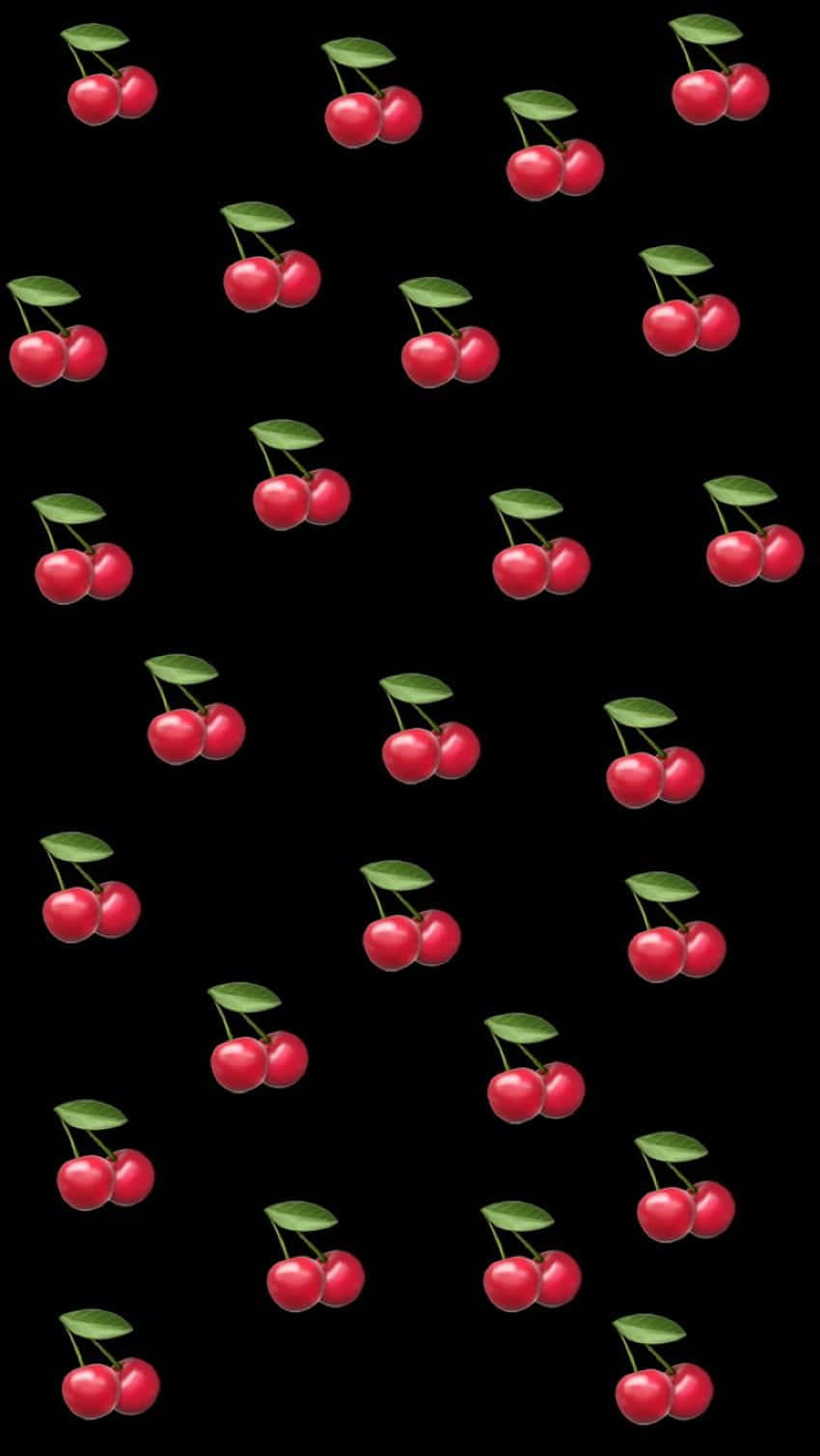 Søde røde kirsebær med glanset overflade Wallpaper