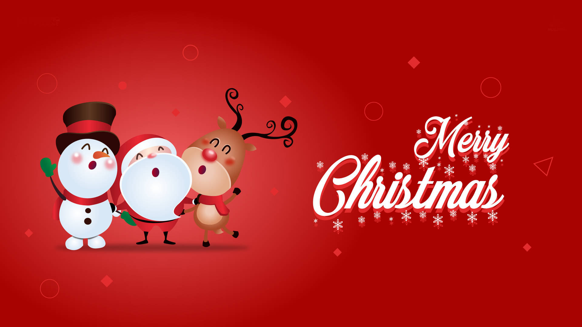 Cute Red Christmas Background