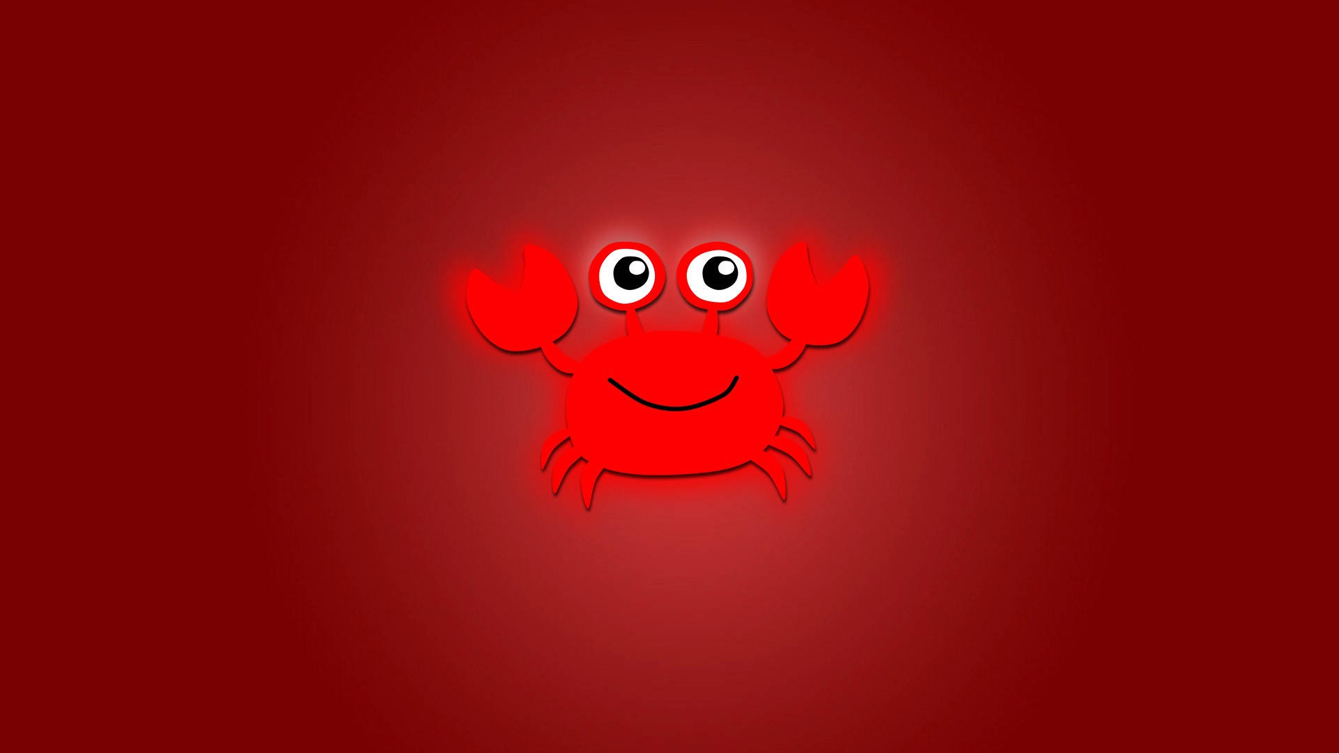 Sød rød krabbekunst maritime design Wallpaper