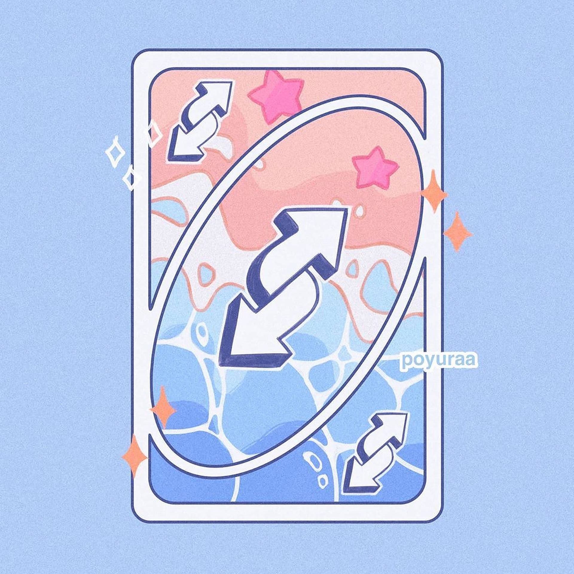 Cute Reverse Uno Card Wallpaper