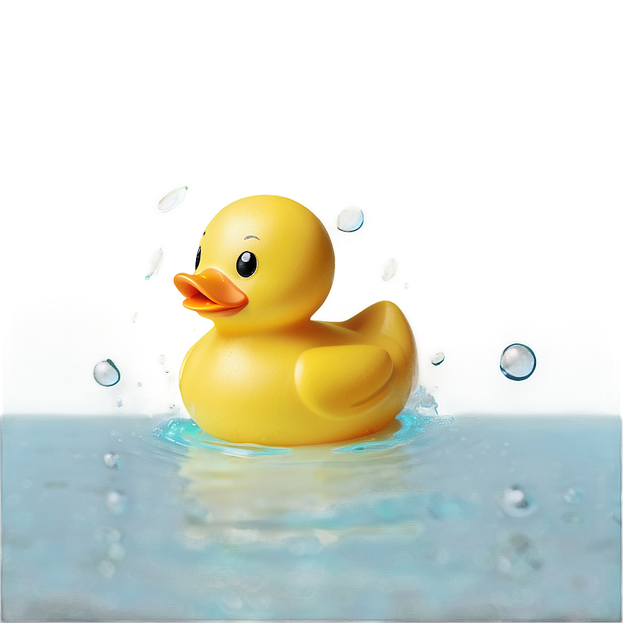 Cute Rubber Duck Bath Toy Png Son PNG