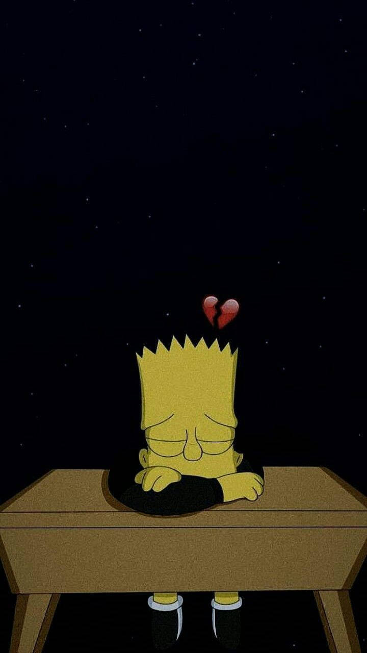 Cute Sad Bart Simpson Wallpaper