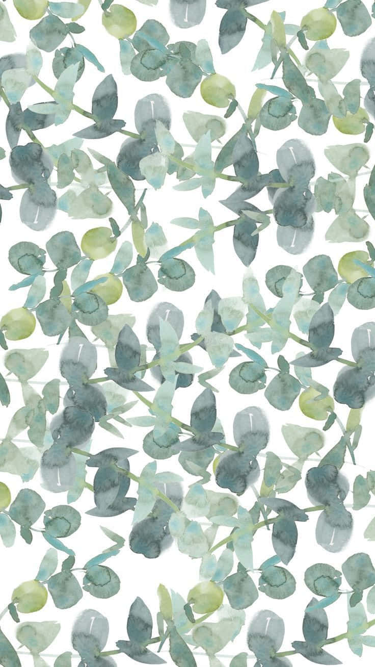 Sød Sage Green Busk overlapning Creamy Beige Mursten Wallpaper