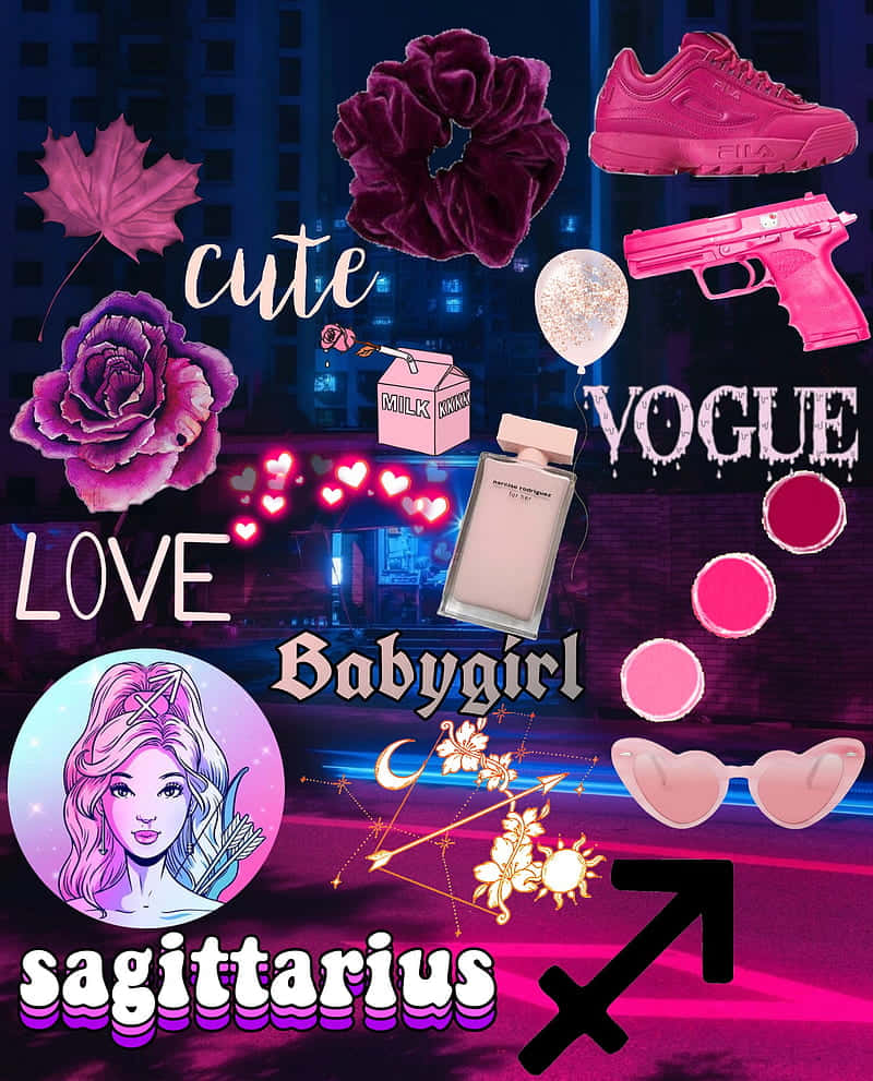 Cute Sagittarius Girly Wallpaper Wallpaper