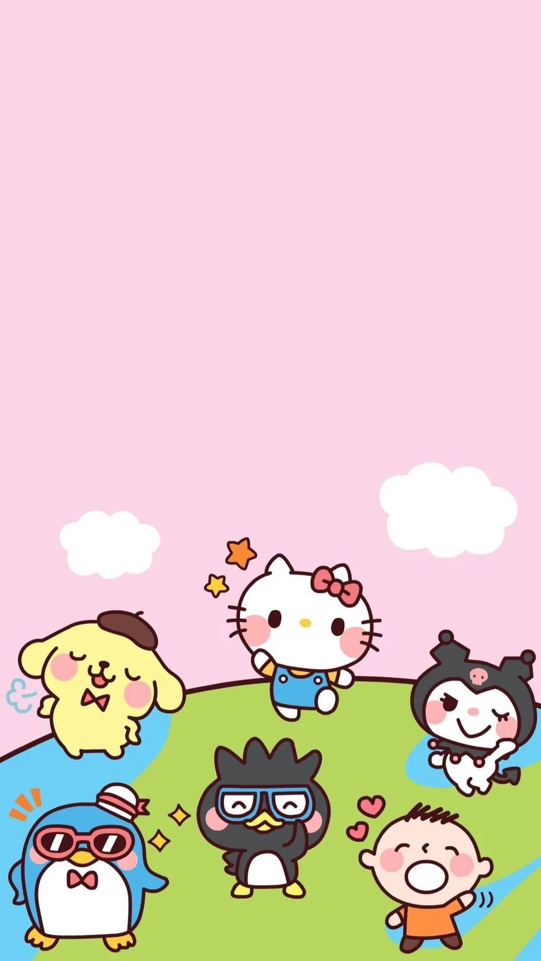 “Look how cute Sanrio character looks in this adorable pastel outfit” Wallpaper