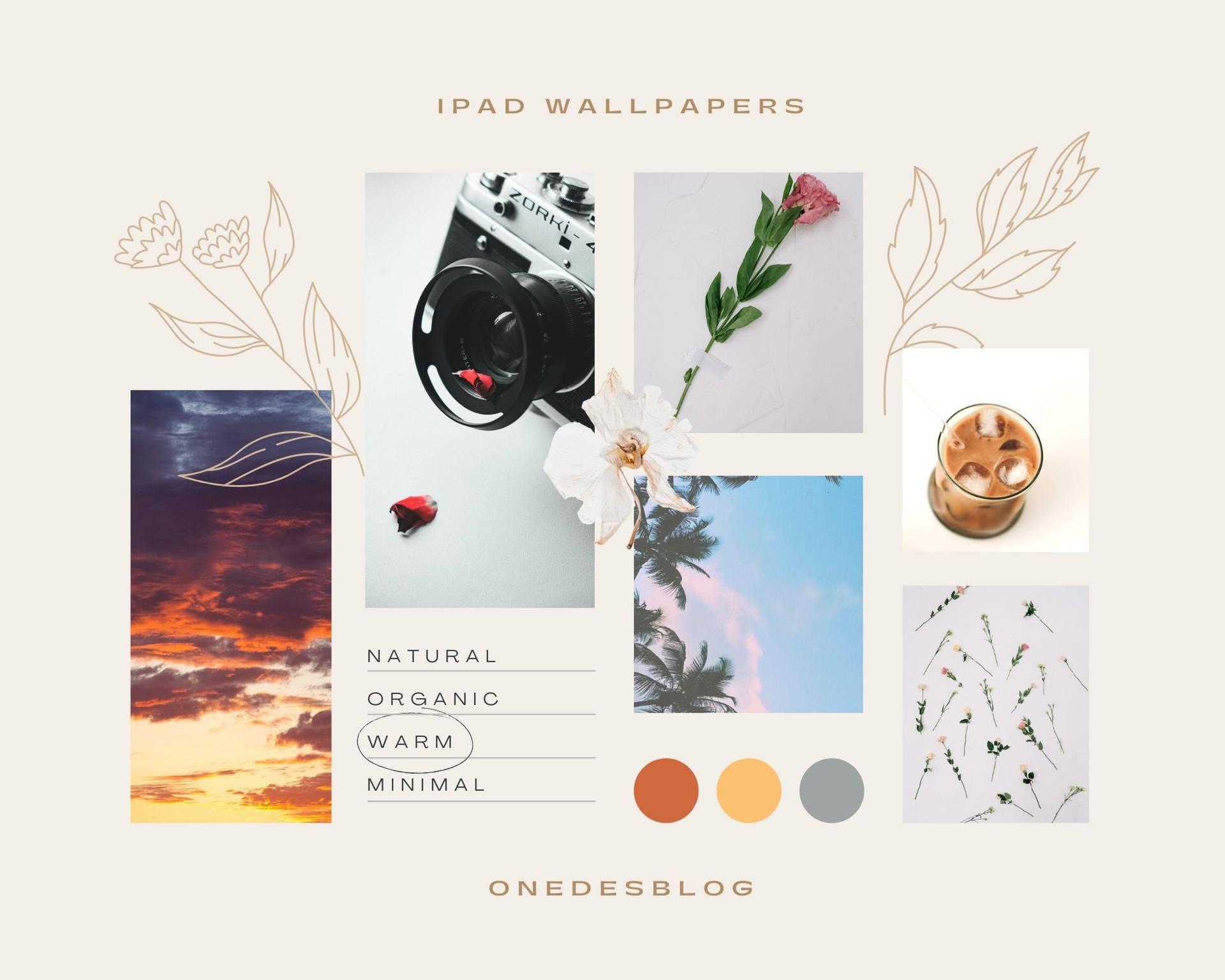 Cute Simple Aesthetic Ipad Collage Art Desktop Wallpaper