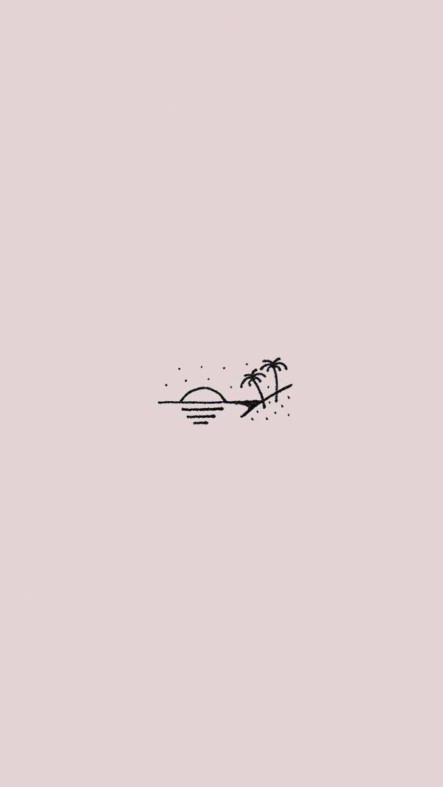 Cute Simple Beach Horizon Wallpaper