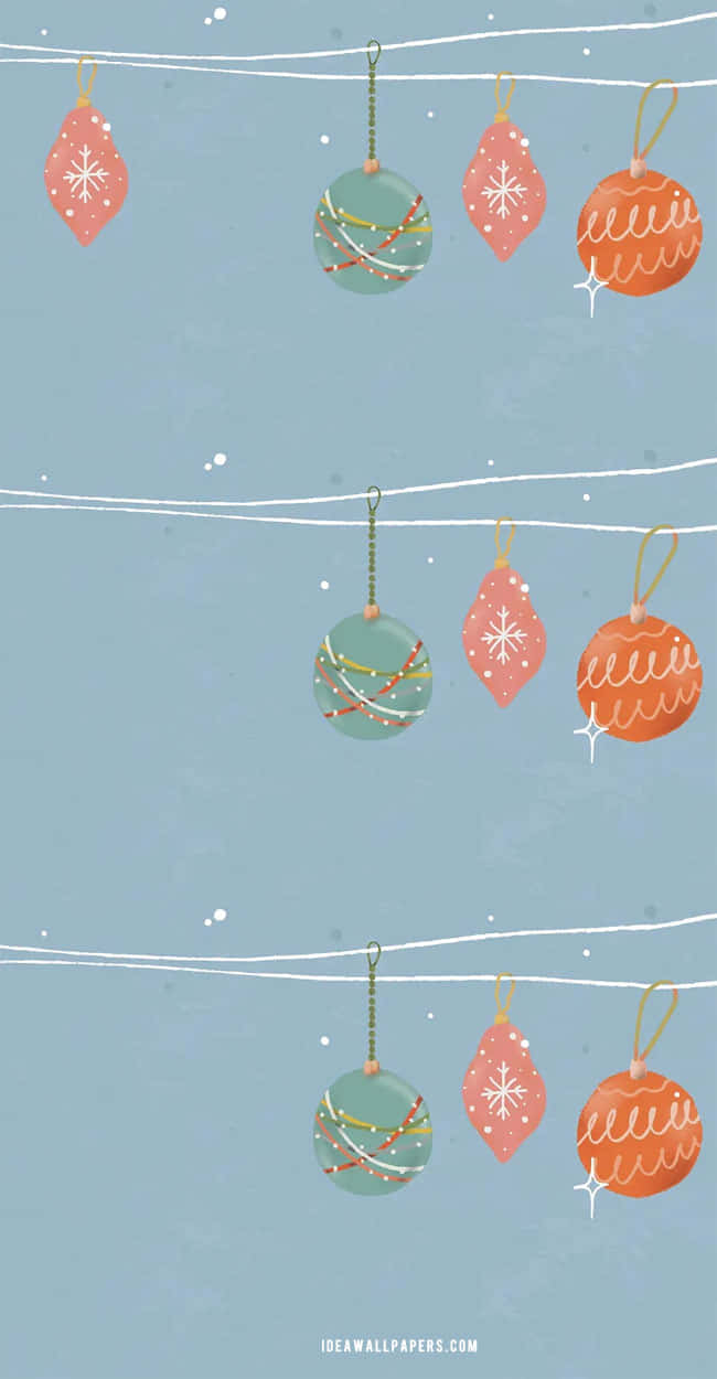 Celebrate the holiday season with a Cute Simple Christmas Wallpaper
