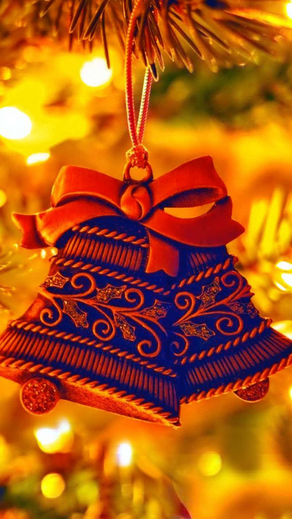 Unadorabile Albero Di Natale Decorato Con Poche Semplici Decorazioni Sfondo