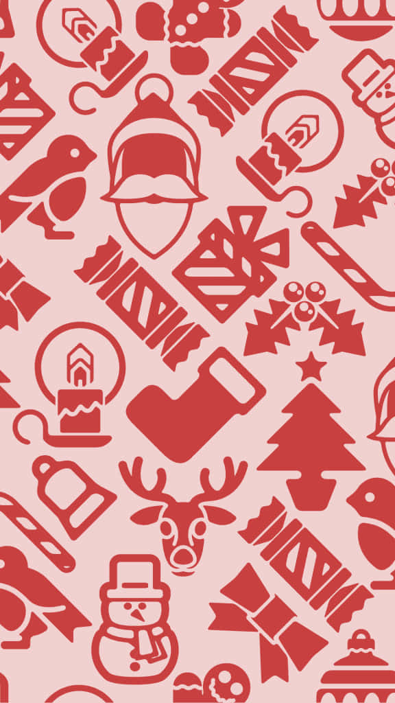 Fejr ferien med søde simple julemotiver Wallpaper