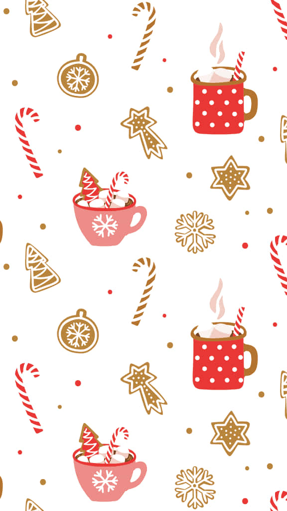 Cute Simple Christmas Pattern Wallpaper