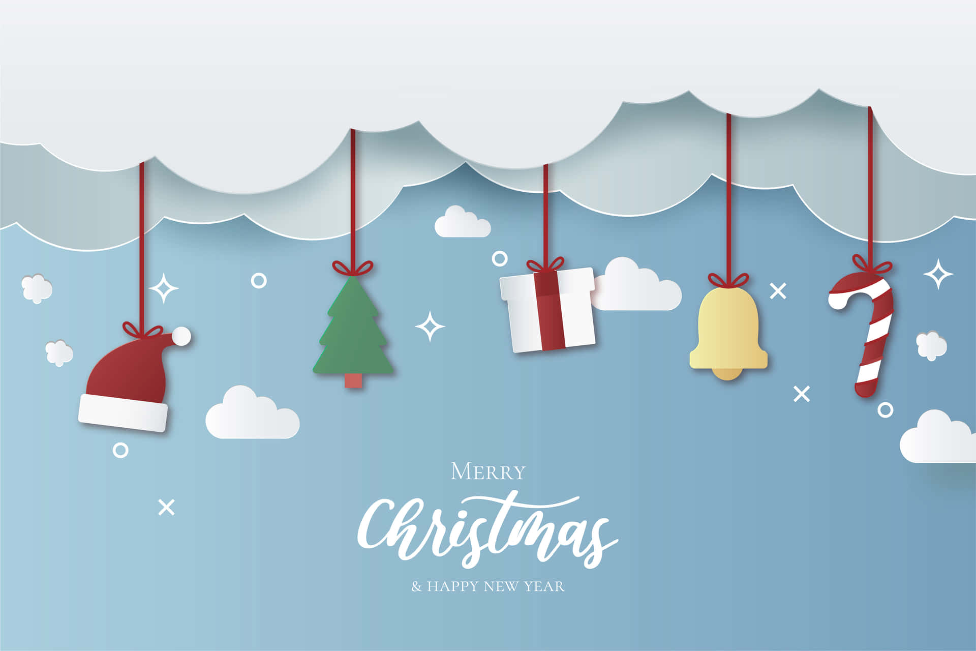 Nyd denne festlige tid med denne søde, enkle juleillustration. Wallpaper