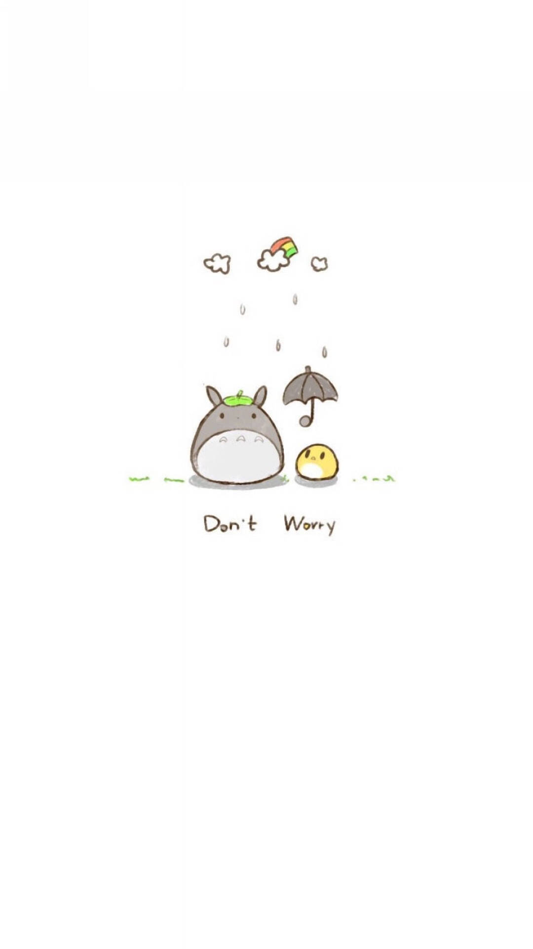 Cute Simple Don’t Worry Wallpaper
