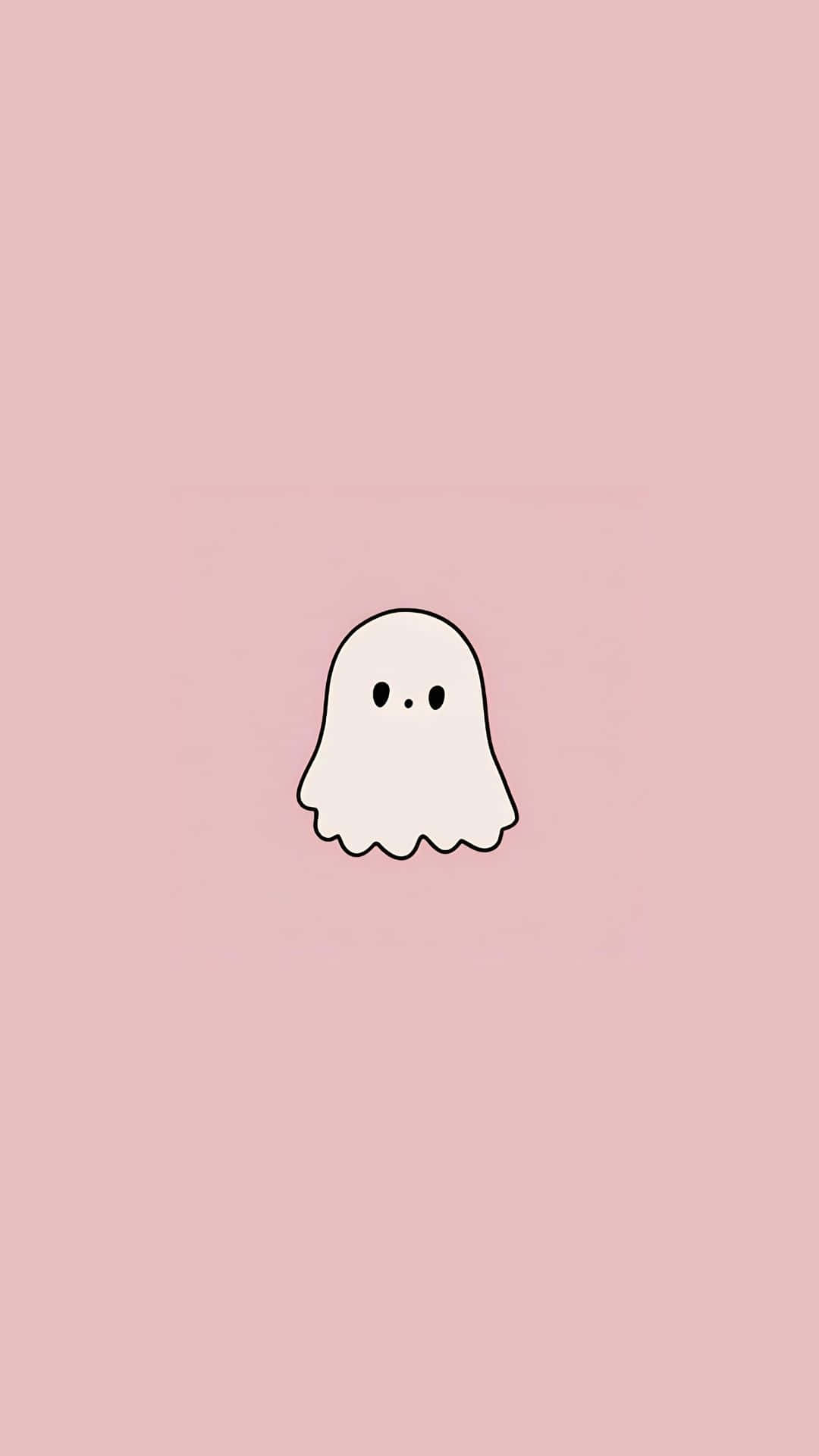 Cute Simple Ghost Illustration Wallpaper