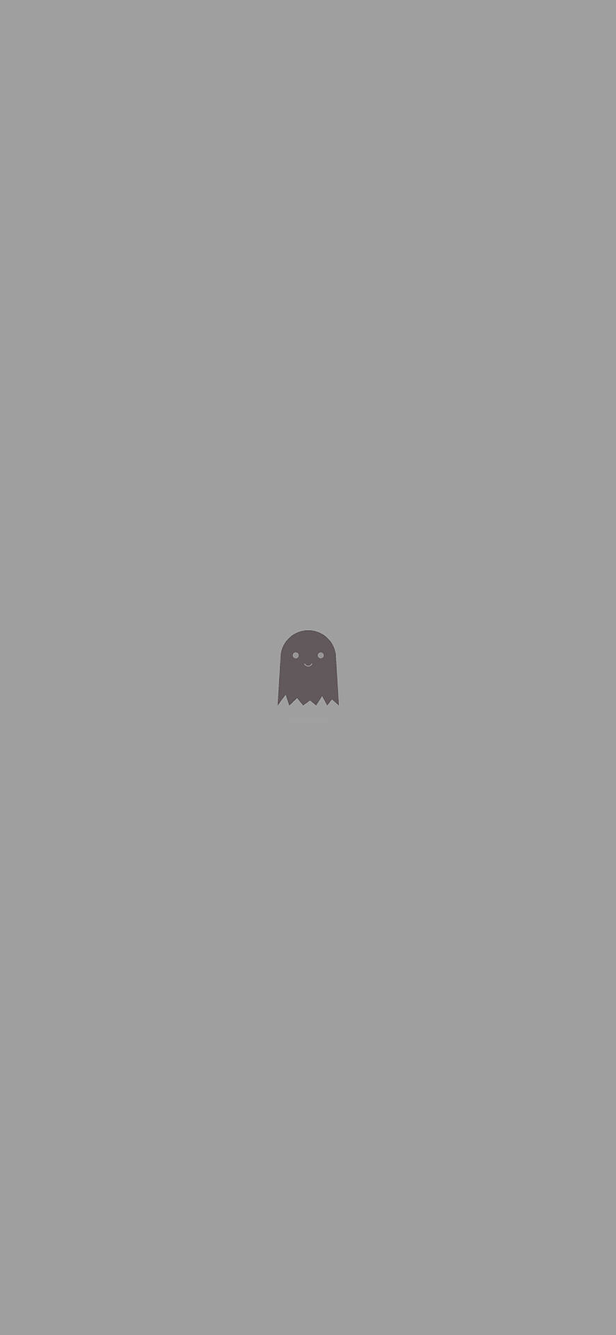 Cute Simple Gray Ghost Wallpaper