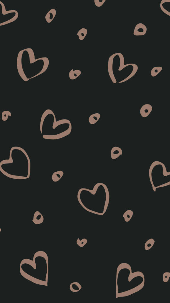 Cute Simple Hearts And Circles Wallpaper