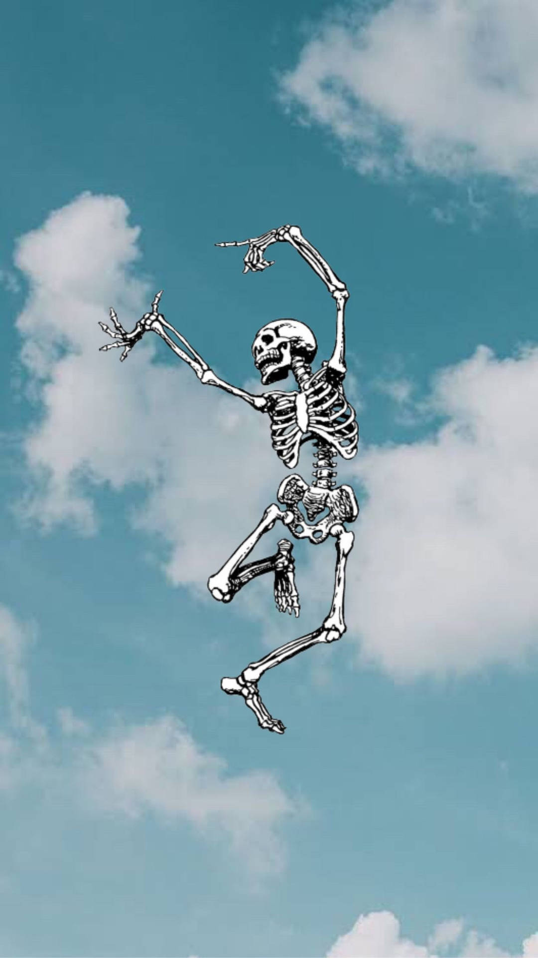 Diesersüße Skelett Ist Bereit, Im Stil Von Trick-or-treat Zu Gehen! Wallpaper