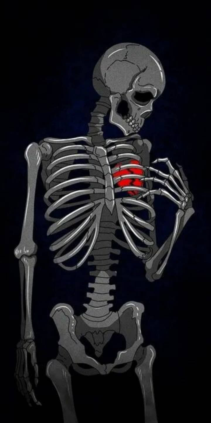 Cute Skeleton Iphone Beating Heart Wallpaper