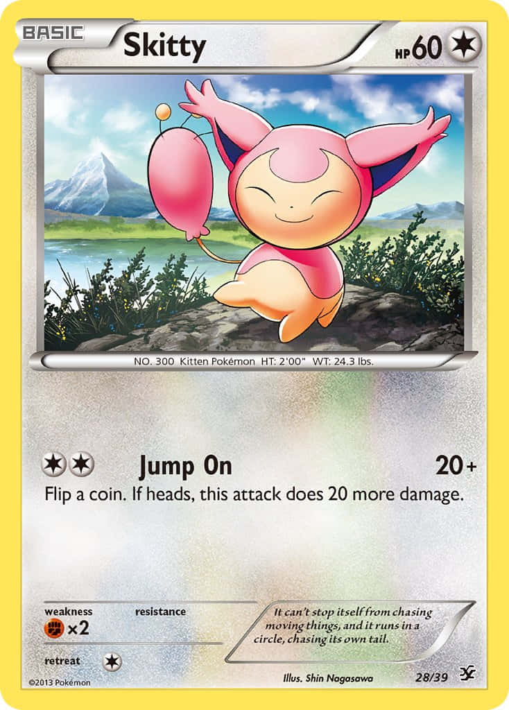 Cute Skitty Pokemon Card Wallpaper