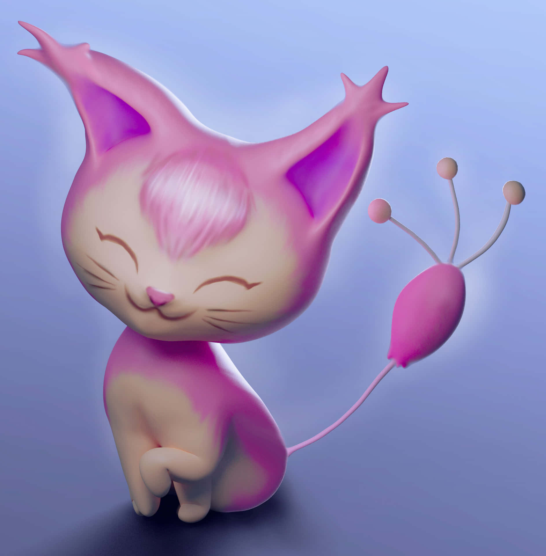 Cute Skitty With Happy Smile Wallpaper
