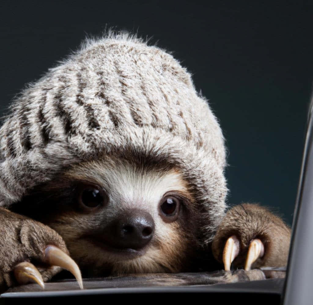 Cute Sloth Beanie Hat Picture