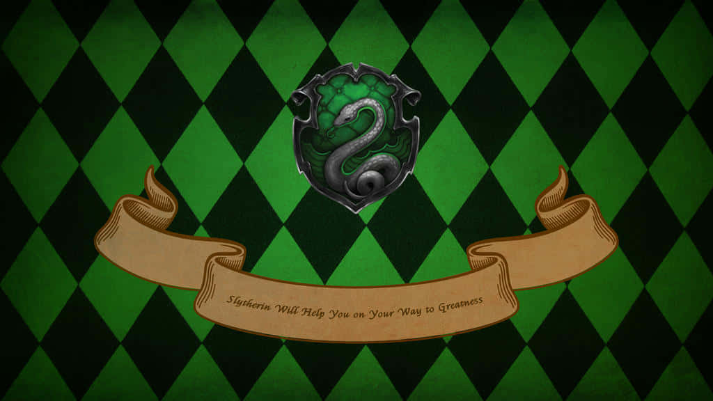 Cute Slytherin Greatness Quote Wallpaper