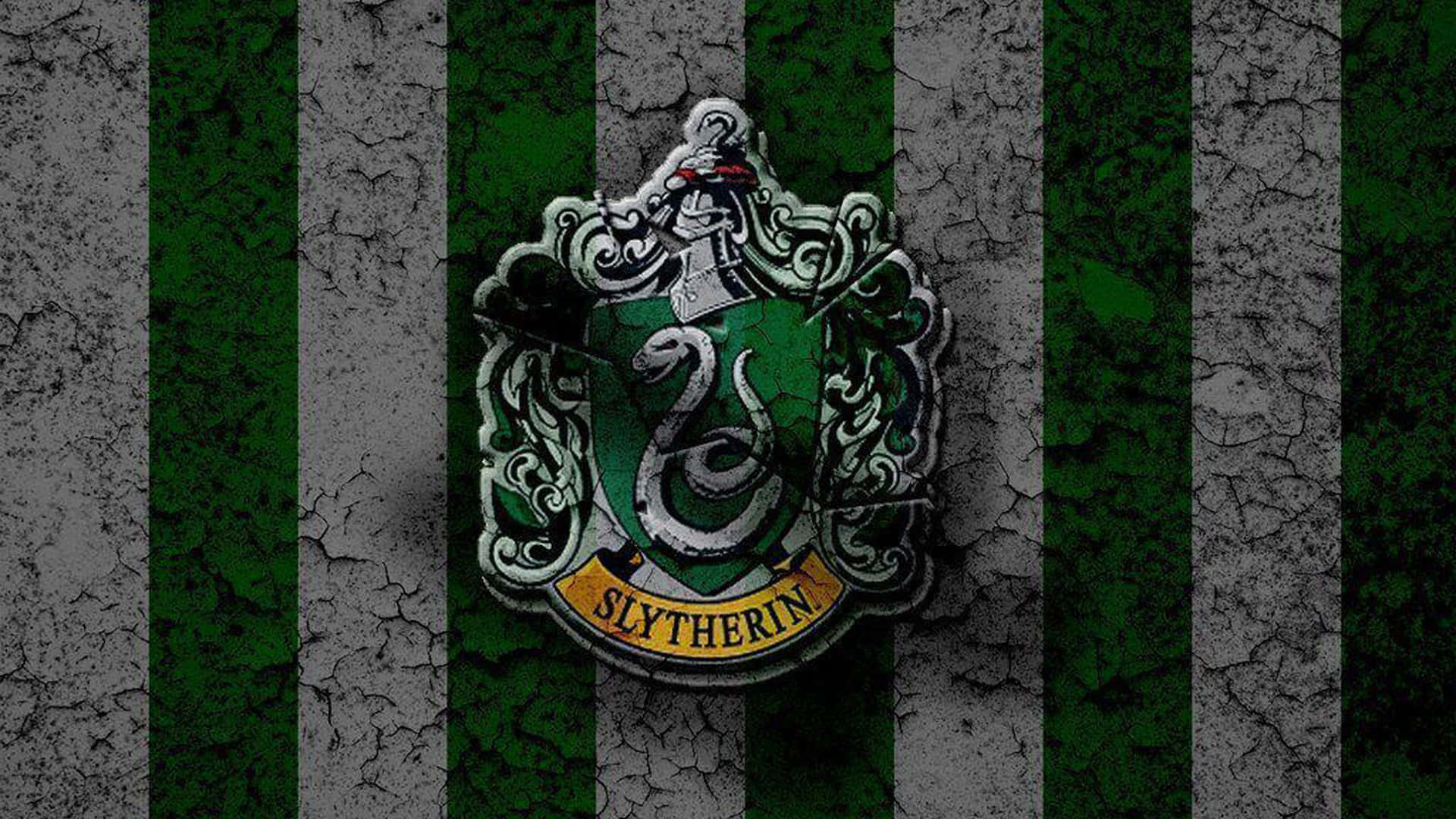 Cute Slytherin Cement White Green Wallpaper