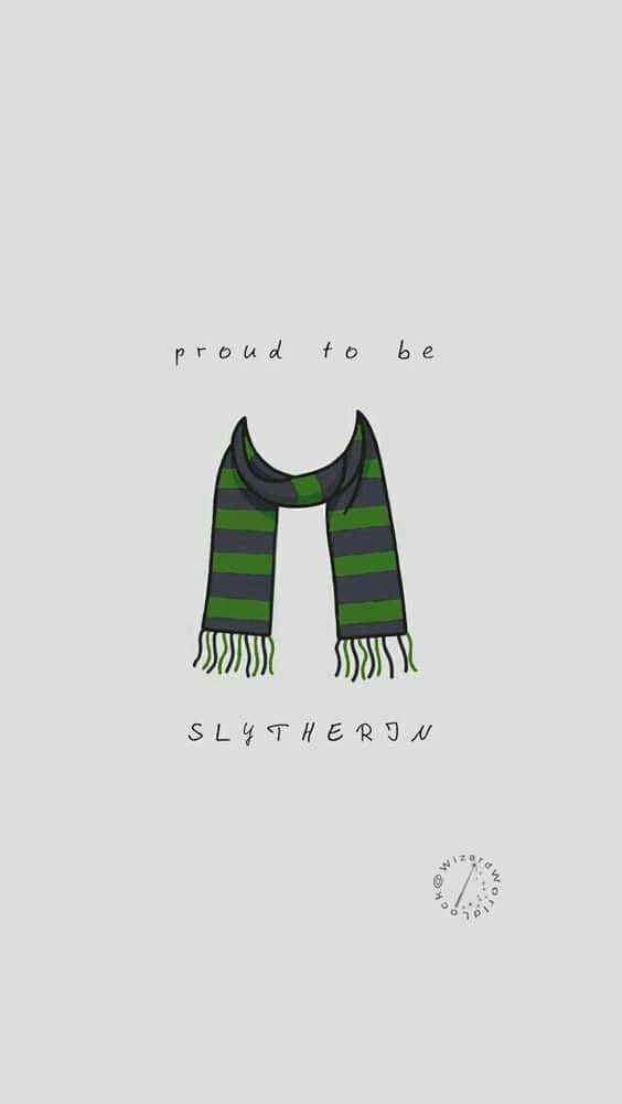 A stylistic Slytherin design featuring black and green colors. Wallpaper