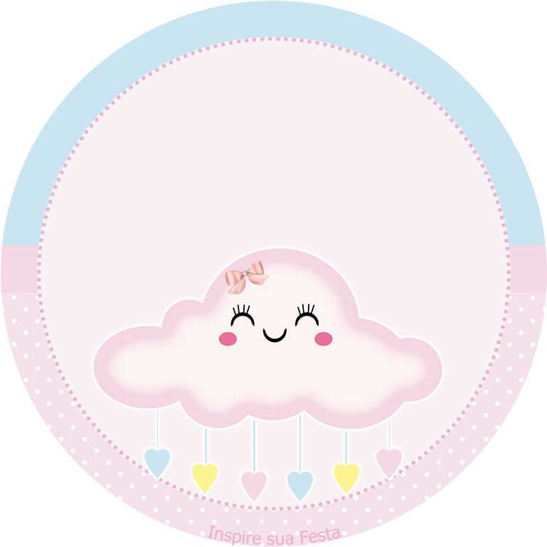 Cute Smiling Cloud Topper PNG
