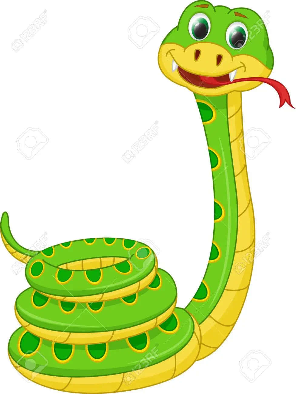 "Endearing Animated Snake Picture Showcasing Realistic Details"