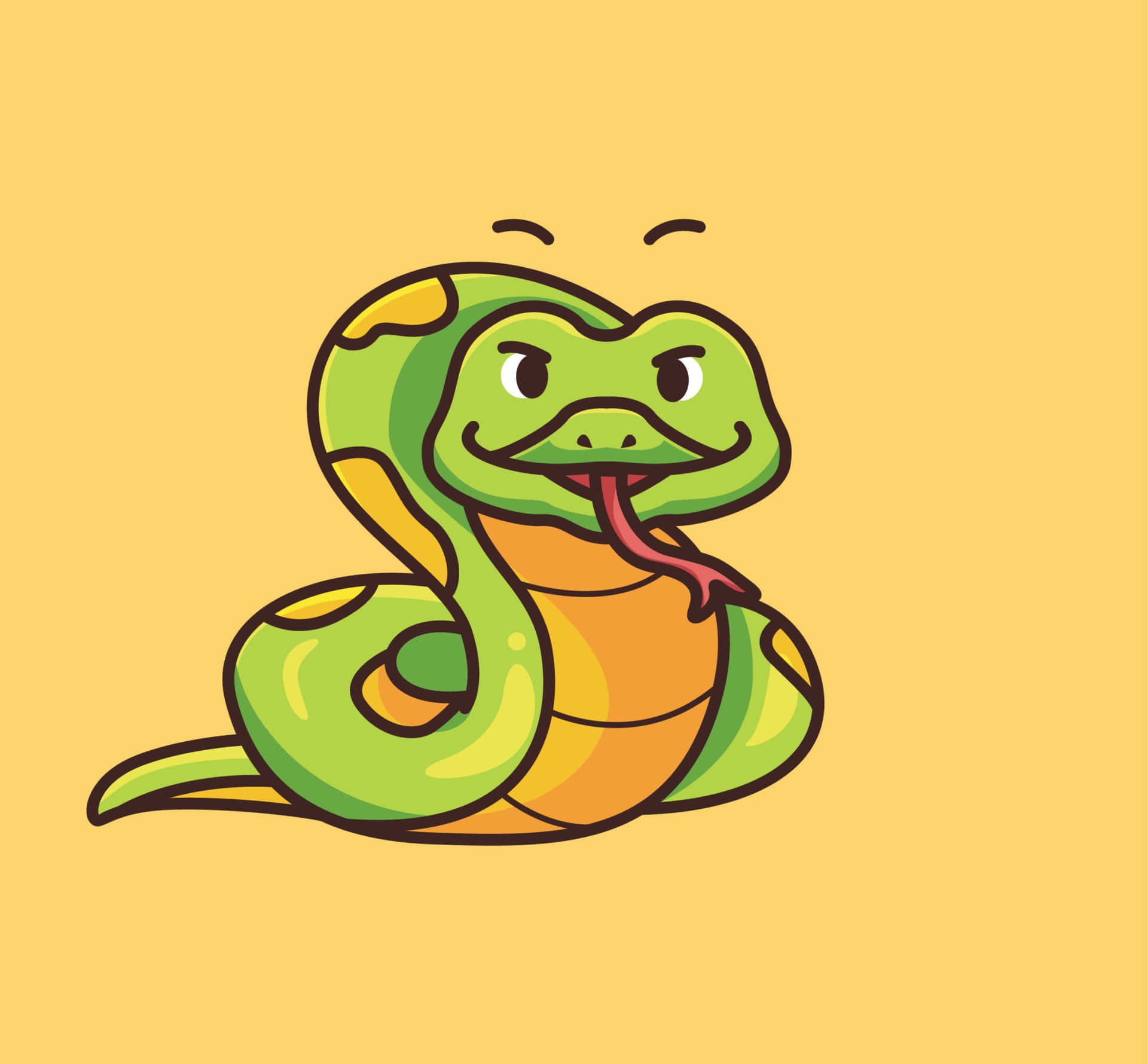 Cute Snake Creative Art Picture